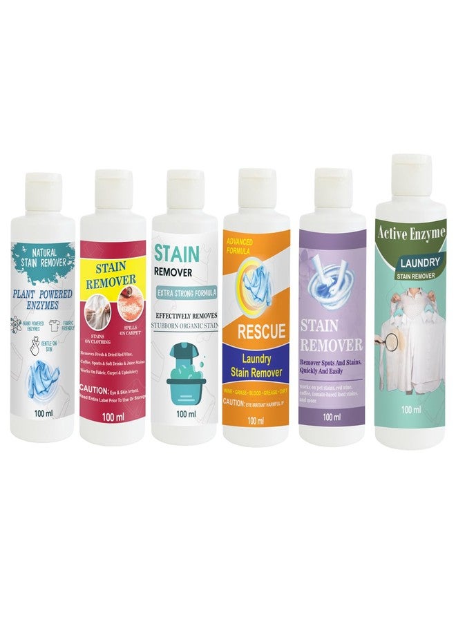 TOOVUS Stain Remover Combo Pack of Shirt, Red, Doll, Orange, Purple and Pista Stain Remover | Multi-Surface Cleaning Solution for Clothes, Fabrics, Upholstery (100 g Each) - Image 1